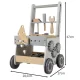 Kruzzel 00024758 3-in-1 Wooden Kids Workshop Bench (White/Grey/Brown)