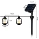 Solar LED Garden Garland with 50 Lanterns, Black, 6.9m