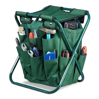 Folding Garden Stool with Detachable Tool Bag