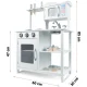 Ricokids 7835 Wooden Play Kitchen for Kids with Accessories, White