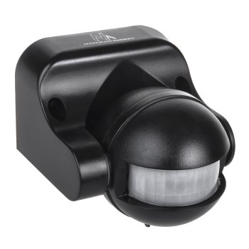 Maclean MCE358 B PIR Motion Sensor, IP44, 12m, Black