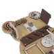 Kruzzel 22584 Educational Toy Wooden Manipulation Sensory Busy Board, Bear
