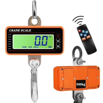 Hanging Crane Scale with LCD and Remote Control, 500 kg