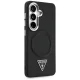 Guess Embossed Ring Triangle Logo MagSafe Case for Samsung Galaxy S26 - Black