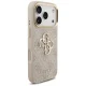 Guess 4G Classic Logo Big Strap Metal Buttons Case for iPhone 17 Pro, Pink