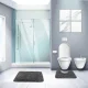 Ruhhy 3-Piece Bathroom Mat Set, Grey