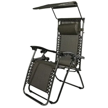 Gotel Garden Lounger Chair with Canopy and Table