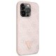 Guess iPhone 14 Pro Case Crossbody 4G Metal Logo, Pink