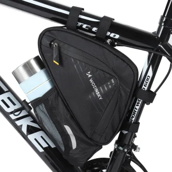 Wozinsky WBB23BK Under-Frame Bike Bag with Bottle Holder 1.5L, Black