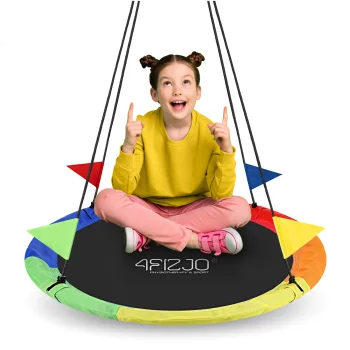 4Fizjo 2199 Kids Garden Swing Bocianie Gniazdo 90 cm, Multicolor