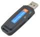 Compact USB voice recorder with microSD support, black