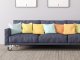 Swivel Furniture Castor with Brake 100mm, Rubber/Metal, Blue