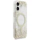 Guess iPhone 17 Case Resin Bottom Glitter MagSafe, Gold
