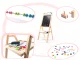 Double-Sided Magnetic and Chalk Board for Kids with Accessories, 38x37x90cm