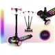 Kids 3-Wheel Balance Scooter with LED Wheels Ricokids Glowi, black-pink