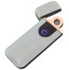 Plasma Electric Lighter + USB Charger, Silver