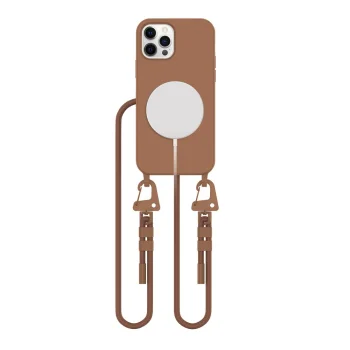 Tech-Protect MagNecklace MagSafe Case for iPhone 12 / 12 Pro, Brown
