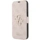 Guess 4G Big Metal Logo Wallet Case for iPhone 15 / 14 / 13, Pink