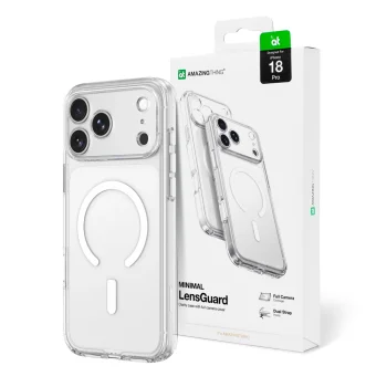 AmazingThing Minimal Mag Lens Case for iPhone 18 Pro with Camera Cover and MagSafe, Clear
