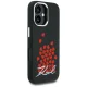 Karl Lagerfeld Silicone Heart Sign Logo MagSafe Case for iPhone 16, Black