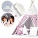 Nukido Children Tent Tipi with Lights, Pink stars
