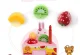 Toy Birthday Cake with Velcro Cutting, 75 Pieces, Blue