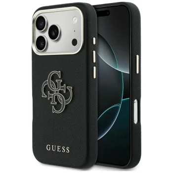 Guess FW Resin Logo Phone Case Cover iPhone 17 Pro Max - Black