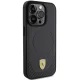 Ferrari iPhone 15 Pro Case Carbon Metal Logo MagSafe, Black