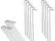 Steel Tent Pegs 31 cm, 10 pcs, Silver