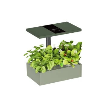 Automated Hydroponic Plant Growing System with LED Grow Light, 20 Pods, Green