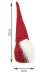 Iso Trade Standing Christmas Gnome, Red/White, 30 cm