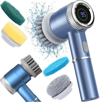 Cordless Electric Spin Scrubber 5-in-1 Cleaning Brush