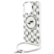 Karl Lagerfeld iPhone 16 Pro Case IML Crossbody Monogram Karl & Choupette, Clear