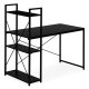 ModernHome Computer Desk with Shelves 120x60 cm for Home Office Study, black