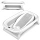 Nukido Nk-279 Foldable Baby Bathtub with Thermometer and Insert, White-Grey