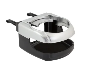 Universal Car Cup Holder, Air Vent Mount, Silver/Black