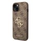 Чехол Guess 4G Big Metal Logo для iPhone 15, коричневый
