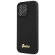 Guess iPhone 13 Pro Max Case Silicone Script Gold Logo, Black