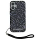 Karl Lagerfeld iPhone 16 Case Zebra With Cord, Purple