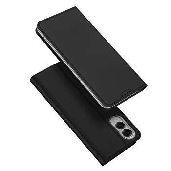 Dux Ducis Skin Pro Phone Case Cover Samsung Galaxy S25 Edge with Flip and Card Slot - Black