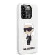 Karl Lagerfeld Silicone Ikonik Case for iPhone 14 Pro Max, White