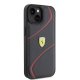 Чехол Ferrari для iPhone 15 Twist Metal Logo, черный