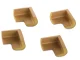 Soft Foam Furniture Corner Protectors, Brown, 4 pcs