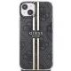 Guess iPhone 15 Plus / 14 Plus Case IML 4G Gold Stripe, Black