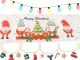 Christmas Table Runner with Santa Claus, 205x35 cm, White
