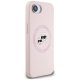 Karl Lagerfeld Silicone Karl&Choupette Heads MagSafe Case for iPhone 16e - Pink