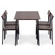 ModernHome MALMO 5 Piece Dining Set Industrial Kitchen Table and 4 Chairs