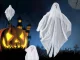 Hanging Halloween Ghost Decoration, 65 cm, Black and White