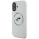 Karl Lagerfeld Silicone Double Heads And Circle MagSafe Case for iPhone 16 Beige