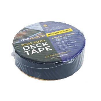 FASTSHIFTER Joist Butyl Deck Tape 50 mm × 20 m, Self-Adhesive, Black